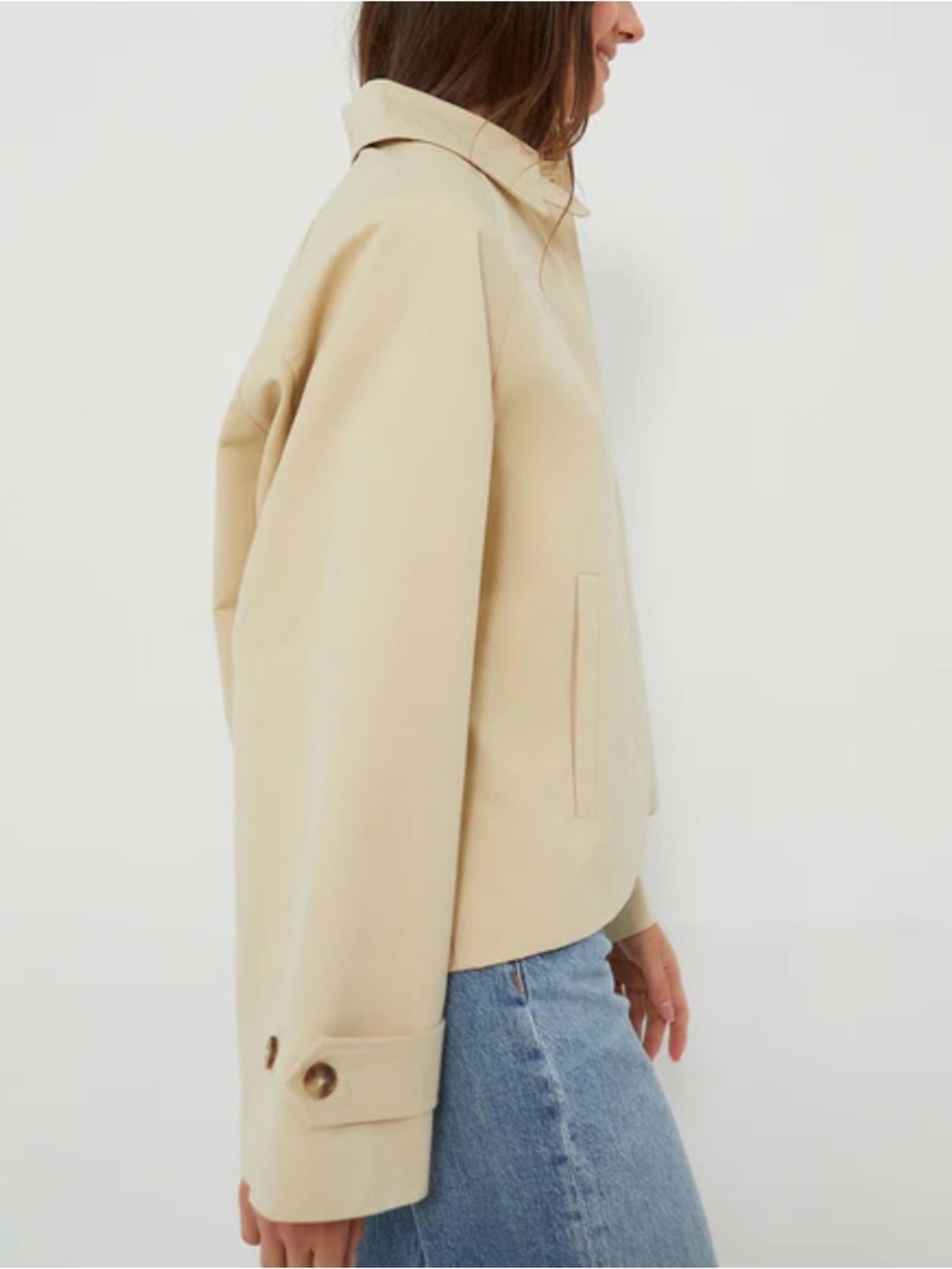 TUCKERNUCK NWT Khaki Drew Short Trench Coat in Tan size XS - Picture 3 of 8